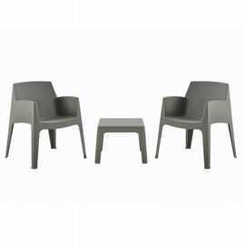ΣΕΤ LOUNGE ΠΟΛΥΠΡΟΠΥΛΕΝΙΟΥ SLEEK HM21267.05 ΤΡΑΠΕΖΑΚΙ & 2 ΠΟΛΥΘΡΟΝΕΣ-DARK OLIVE GREEN - ΣΕΤ ΣΑΛΟΝΙΑ στο Milonadakis.gr
