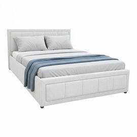 Κρεβάτι Huga pakoworld με αποθηκευτικό χώρο ύφασμα γκρι 120x200εκ - ΚΡΕΒΑΤΙΑ στο Milonadakis.gr