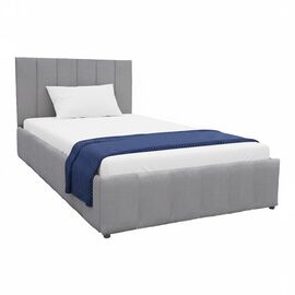 Κρεβάτι Snuggle pakoworld με αποθηκευτικό χώρο βελούδο γκρι 120x200εκ - ΚΡΕΒΑΤΙΑ στο Milonadakis.gr