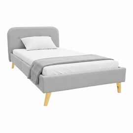 Κρεβάτι LumiLux pakoworld ύφασμα σε γκρι απόχρωση 100x200εκ - ΚΡΕΒΑΤΙΑ στο Milonadakis.gr