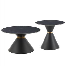 ΤΡΑΠΕΖΙΑ ΣΑΛΟΝΙΟΥ NANDO HM18267.02 ΚΕΡΑΜΙΚΑ TOP ΟΨΗ ΜΑΥΡΟ ΜΑΡΜΑΡΟ Φ60εκ & Φ80εκ - ΤΡΑΠΕΖΙΑ ΚΟΥΖΙΝΑΣ στο Milonadakis.gr