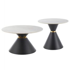 ΤΡΑΠΕΖΙΑ ΣΑΛΟΝΙΟΥ NANDO HM18267.03 ΚΕΡΑΜΙΚΑ TOP ΟΨΗ ΓΚΡΙ ΜΑΡΜΑΡΟ Φ60εκ & Φ80εκ - ΤΡΑΠΕΖΙΑ ΚΟΥΖΙΝΑΣ στο Milonadakis.gr