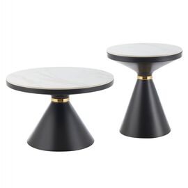 ΤΡΑΠΕΖΙΑ ΣΑΛΟΝΙΟΥ TERRANO HM18268.01 ΚΕΡΑΜΙΚΑ TOP ΟΨΗ ΛΕΥΚΟ ΜΑΡΜΑΡΟ Φ50εκ & Φ70εκ - ΤΡΑΠΕΖΙΑ ΚΟΥΖΙΝΑΣ στο Milonadakis.gr