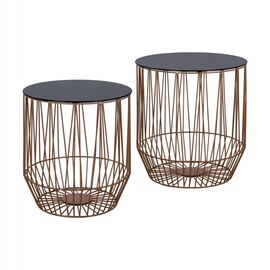 ΖΙΓΚΟΝ 2ΤΜΧ CAGE HM8601 ΜΑΥΡΟ ΓΥΑΛΙ ΚΑΙ ΧΡΥΣΟ ΜΕΤΑΛΛΙΚΟ ΣΚΕΛΕΤΟ - ΒΟΗΘΗΤΙΚΑ ΤΡΑΠΕΖΑΚΙΑ στο Milonadakis.gr