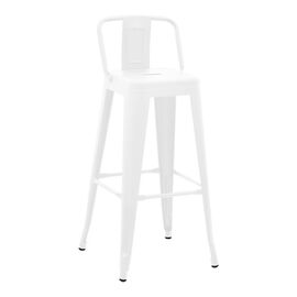Σκαμπό μπαρ με πλάτη Utopia pakoworld μέταλλο σε λευκή ματ απόχρωση 42x42x97εκ - ΠΟΥΦ - ΣΚΑΜΠΟ - ΜΠΑΟΥΛΟ στο Milonadakis.gr