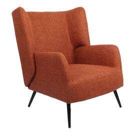 Πολυθρόνα Mareta pakoworld terracotta ύφασμα με πόδι σε μαύρη απόχρωση 83x80x99εκ - ΚΑΡΕΚΛΕΣ - ΠΟΛΥΘΡΟΝΕΣ ΕΣ. στο Milonadakis.gr