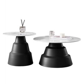 ΣΕΤ 2 ΤΡΑΠΕΖΙΑ ΣΑΛΟΝΙΟΥ LIDOX HM18306.02 SINTERED STONE TOP- SNOW WHITE ΧΡΩΜΑ Φ50 & Φ70 - ΤΡΑΠΕΖΑΚΙΑ ΣΑΛΟΝΙΟΥ στο Milonadakis.gr