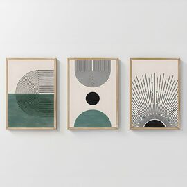 Πίνακας Kertia pakoworld τρίπτυχος με ψηφιακή εκτύπωση και πλαίσιο 33x1.5x48εκ - ΠΙΝΑΚΕΣ στο Milonadakis.gr