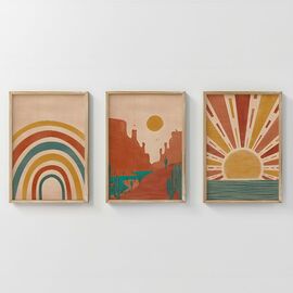 Πίνακας Jecko  pakoworld τρίπτυχος με ψηφιακή εκτύπωση και πλαίσιο 33x1.5x48εκ - ΠΙΝΑΚΕΣ στο Milonadakis.gr