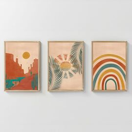 Πίνακας Delea pakoworld τρίπτυχος με ψηφιακή εκτύπωση και πλαίσιο 33x1.5x48εκ - ΠΙΝΑΚΕΣ στο Milonadakis.gr