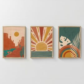 Πίνακας Bemvy pakoworld τρίπτυχος με ψηφιακή εκτύπωση και πλαίσιο 33x1.5x48εκ - ΠΙΝΑΚΕΣ στο Milonadakis.gr