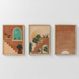 Πίνακας Affera pakoworld τρίπτυχος με ψηφιακή εκτύπωση και πλαίσιο 33x1.5x48εκ - ΠΙΝΑΚΕΣ στο Milonadakis.gr