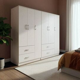 Ντουλάπα εξάφυλλη Lego pakoworld λευκή 180x42x180εκ - ΝΤΟΥΛΑΠΕΣ στο Milonadakis.gr