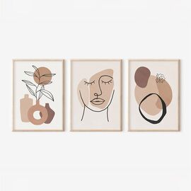 Πίνακας Grende  pakoworld τρίπτυχος με ψηφιακή εκτύπωση και πλαίσιο 33x1.5x48εκ - ΠΙΝΑΚΕΣ στο Milonadakis.gr