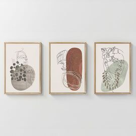 Πίνακας Aelra pakoworld τρίπτυχος με ψηφιακή εκτύπωση και πλαίσιο 33x1.5x48εκ - ΠΙΝΑΚΕΣ στο Milonadakis.gr