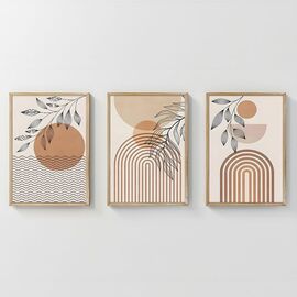 Πίνακας Zephra pakoworld τρίπτυχος με ψηφιακή εκτύπωση και πλαίσιο 33x1.5x48εκ - ΠΙΝΑΚΕΣ στο Milonadakis.gr