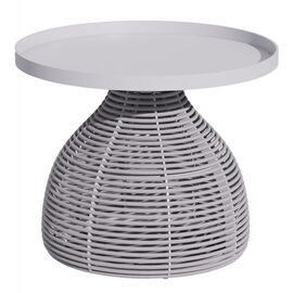 ΒΟΗΘΗΤΙΚΟ ΤΡΑΠΕΖΑΚΙ ΣΤΡΟΓΓΥΛΟ DRISCOLL HM6477.02 ΚΡΕΜ ΑΛΟΥΜΙΝΙΟ-ΑΝΟΙΧΤΟ ΓΚΡΙ ΣΧΟΙΝΙ Φ55x45Υ - ΤΡΑΠΕΖΙΑ ΕΞ. ΧΩΡΟΥ στο Milonadakis.gr