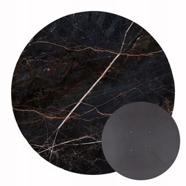 ΕΠΙΦΑΝΕΙΑ ΤΡΑΠΕΖΙΟΥ HPL ΣΤΡΟΓΓΥΛΗ HM5841.34 BLACK MARBLE Φ60εκ. - ΚΑΠΑΚΙΑ HPL στο Milonadakis.gr
