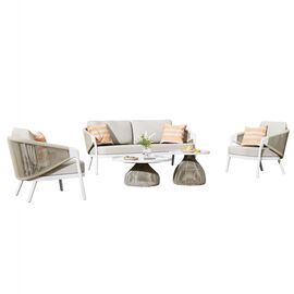 ΣΕΤ ΣΑΛΟΝΙ 5ΤΜΧ DRISCOLL ΗM6473.02 ΚΡΕΜ ΑΛΟΥΜΙΝΙΟ--ΜΠΕΖ ΣΧΟΙΝΙ & OLEFIN ΥΦΑΣΜΑ - ΣΕΤ ΣΑΛΟΝΙΑ στο Milonadakis.gr