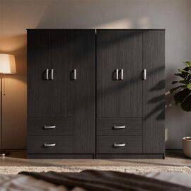 Ντουλάπα εξάφυλλη Lego pakoworld wenge 180x42x180εκ - ΝΤΟΥΛΑΠΕΣ στο Milonadakis.gr