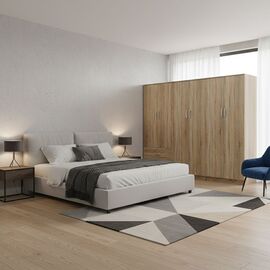 Ντουλάπα εξάφυλλη Lego I pakoworld sonoma 240x42x180εκ - ΝΤΟΥΛΑΠΕΣ στο Milonadakis.gr