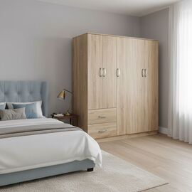 Ντουλάπα πεντάφυλλη Lego I pakoworld sonoma 170x42x180εκ - ΝΤΟΥΛΑΠΕΣ στο Milonadakis.gr