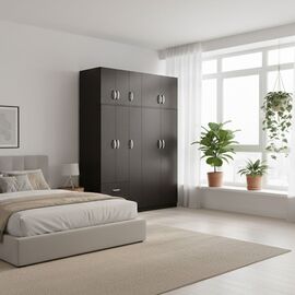 Ντουλάπα πεντάφυλλη με πατάρι Lego I pakoworld wenge 170x42x240εκ - ΝΤΟΥΛΑΠΕΣ στο Milonadakis.gr