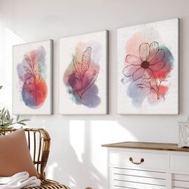 Πίνακας σε καμβά Nerve pakoworld τρίπτυχος με ψηφιακή εκτύπωση και πλαίσιο 50x2x70εκ - ΠΙΝΑΚΕΣ στο Milonadakis.gr