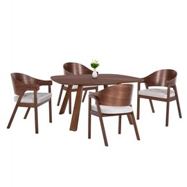 ΣΕΤ ΤΡΑΠΕΖΑΡΙΑΣ 5ΤΜΧ RINER HM21340 ΤΕΤΡΑΓΩΝΟ ΤΡΑΠΕΖΙ ΑΠΟ MDF--ΚΑΡΕΚΛΕΣ ΑΠΟ RUBBERWOOD - ΤΡΑΠΕΖΑΡΙΕΣ στο Milonadakis.gr