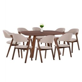 ΣΕΤ ΤΡΑΠΕΖΑΡΙΑΣ 9ΤΜΧ RIDER HM21341 ΤΡΑΠΕΖΙ ΑΠΟ MDF--ΚΑΡΕΚΛΕΣ RUBBERWOOD & ΥΦΑΣΜΑ - ΤΡΑΠΕΖΑΡΙΕΣ στο Milonadakis.gr