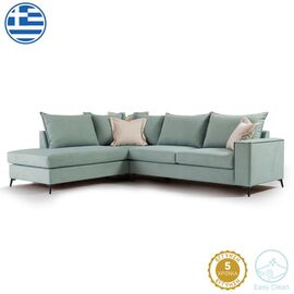 Γωνιακός καναπές δεξιά γωνία Romantic pakoworld ύφασμα Ciel-Cream 290x235x95εκ - ΚΑΝΑΠΕΔΕΣ-ΣΑΛΟΝΙΑ στο Milonadakis.gr