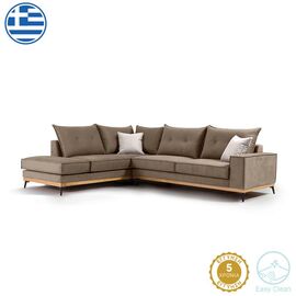 Γωνιακός καναπές δεξιά γωνία Luxury II pakoworld ύφασμα mocha-cream 290x235x95εκ - ΚΑΝΑΠΕΔΕΣ-ΣΑΛΟΝΙΑ στο Milonadakis.gr
