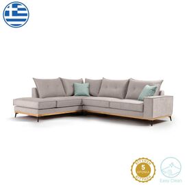 Γωνιακός καναπές δεξιά γωνία Luxury II pakoworld ύφασμα elephant-ciel 290x235x95εκ - ΚΑΝΑΠΕΔΕΣ-ΣΑΛΟΝΙΑ στο Milonadakis.gr