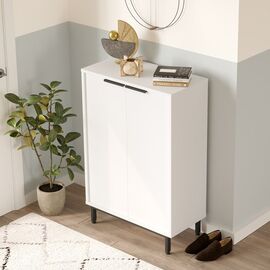 Παπουτσοθήκη Kinga 5ραφιών pakoworld σε λευκή απόχρωση 72x35.5x105.6εκ - ΕΠΙΠΛΑ ΕΙΣΟΔΟΥ στο Milonadakis.gr