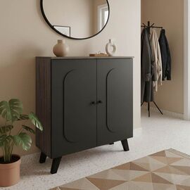 Παπουτσοθήκη-ντουλάπι Cathi pakoworld σε oak - anthracite απόχρωση 80x34x95εκ - ΕΠΙΠΛΑ ΕΙΣΟΔΟΥ στο Milonadakis.gr