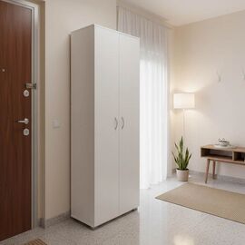 Παπουτσοθήκη-Ντουλάπα Racka pakoworld σε λευκή απόχρωση 58x34x186εκ - ΕΠΙΠΛΑ ΕΙΣΟΔΟΥ στο Milonadakis.gr