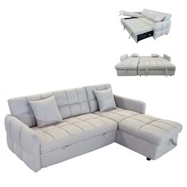 ΓΩΝΙΑΚΟΣ ΚΑΝΑΠΕΣ-ΚΡΕΒΑΤΙ ΑΝΑΣΤΡΕΨΙΜΟΣ NEZU HM3294.02 ΜΠΕΖ ΥΦΑΣΜΑ 213x145x83Υεκ. - ΚΑΝΑΠΕΔΕΣ-ΣΑΛΟΝΙΑ στο Milonadakis.gr