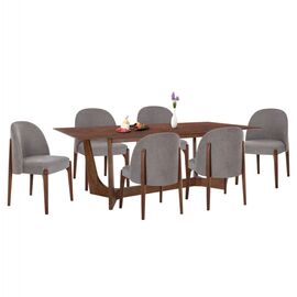 ΣΕΤ ΤΡΑΠΕΖΑΡΙΑΣ 7ΤΜΧ RIMER HM21339 ΤΡΑΠΕΖΙ ΑΠΟ MDF--ΚΑΡΕΚΛΕΣ ΑΠΟ RUBBERWOOD & ΥΦΑΣΜΑ - ΤΡΑΠΕΖΑΡΙΕΣ στο Milonadakis.gr