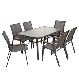 SELBY SET ΤΡΑΠΕΖΑΡΙΑΣ 7ΤΜΧ ΑΝΘΡΑΚΙ 140Χ80εκ. - ΣΕΤ ΤΡΑΠΕΖΑΡΙΕΣ στο Milonadakis.gr