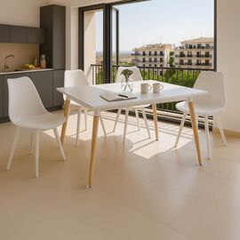 Τραπεζαρία με Καρέκλες Gaston λευκό και Τραπέζι Natali λευκό 120x80x76εκ Σετ 5τεμ - ΤΡΑΠΕΖΑΡΙΕΣ στο Milonadakis.gr