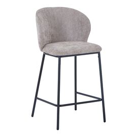 Σκαμπό μπαρ Karg pakoworld μπεζ ύφασμα-πόδι μαύρο μέταλλο 49x46x93εκ - ΣΚΑΜΠΟ ΜΠΑΡ στο Milonadakis.gr