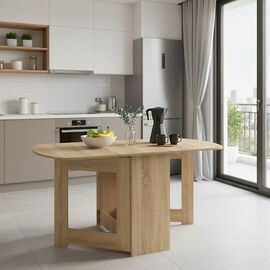 Τραπέζι Nadine pakoworld πολυμορφικό-επεκτεινόμενο χρώμα sonoma 160x80x76.5εκ - ΤΡΑΠΕΖΙΑ ΚΟΥΖΙΝΑΣ στο Milonadakis.gr