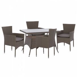 ΣΕΤ ΤΡΑΠΕΖΑΡΙΑΣ 5ΤΜΧ ΤΡΑΠ. 120Χ70 & ΠΟΛΥΘΡΟΝΕΣ WICKER RATTAN ΓΚΡΙ HM11712.31 - ΣΕΤ ΤΡΑΠΕΖΑΡΙΕΣ στο Milonadakis.gr