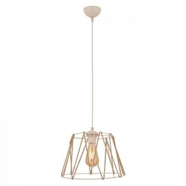 ΦΩΤΙΣΤΙΚΟ ΟΡΟΦΗΣ ΜΕΤΑΛΛΙΚΟ ΛΕΥΚΟ ΜΕ ΣΧΟΙΝΙ ΜΠΕΖ HM7566.03 Φ30x81Υ εκ. - ΦΩΤΙΣΤΙΚΑ ΟΡΟΦΗΣ στο Milonadakis.gr