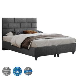 ΚΡΕΒΑΤΙ SOLEDAD ΑΠΟ ΓΚΡΙ ΥΦΑΣΜΑ HM644.01 ΓΙΑ ΣΤΡΩΜΑ 150x200 εκ. - ΚΡΕΒΑΤΙΑ στο Milonadakis.gr