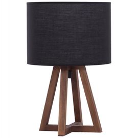 ΦΩΤΙΣΤΙΚΟ ΕΠΙΤΡΑΠΕΖΙΟ ΞΥΛΙΝΗ ΒΑΣΗ ΥΦΑΣΜΑΤΙΝΟ ΚΑΠΕΛΟ ΜΑΥΡΟ 26x26x36Y εκ.HM7706.01 - ΕΠΙΤΡΑΠΕΖΙΑ ΦΩΤΙΣΤΙΚΑ στο Milonadakis.gr