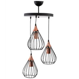 ΦΩΤΙΣΤΙΚΟ ΟΡΟΦΗΣ 3-ΦΩΤΟ ΑΣΣΥΜΕΤΡΗ ΚΡΕΜΑΣΗ ΜΕΤΑΛΛΟ ΜΑΥΡΟ Φ30x70Yεκ.HM7685.01 - ΦΩΤΙΣΤΙΚΑ ΟΡΟΦΗΣ στο Milonadakis.gr