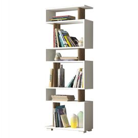 ΒΙΒΛΙΟΘΗΚΗ ΜΕΛΑΜΙΝΗΣ OWLOLIVE GREY ΛΕΥΚΟ 60x19,5x165Yεκ.HM8923.11 - ΒΙΒΛΙΟΘΗΚΕΣ στο Milonadakis.gr