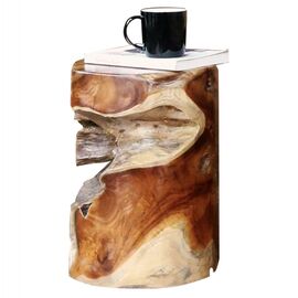 ΒΟΗΘΗΤΙΚΟ ΤΡΑΠΕΖΑΚΙ ΣΤΡΟΓΓΥΛΟ ΑΠΟ ΜΑΣΙΦ ΞΥΛΟ ΤEAK ΦΥΣΙΚΟ Φ30X45Υεκ.HM9350 - ΒΟΗΘΗΤΙΚΑ ΤΡΑΠΕΖΑΚΙΑ στο Milonadakis.gr