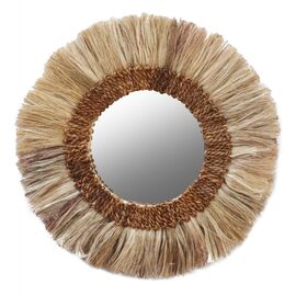 ΚΑΘΡΕΠΤΗΣ ΤΟΙΧΟΥ ΣΤΡΟΓΓΥΛΟΣ ΠΛΑΙΣΙΟ ΙΝΕΣ ΑΜΠΑΚΑ ΣΕ ΧΡΩΜΑ ΦΥΣΙΚΟ 60x4x60Yεκ.HM7731 - ΚΑΘΡΕΠΤΕΣ στο Milonadakis.gr